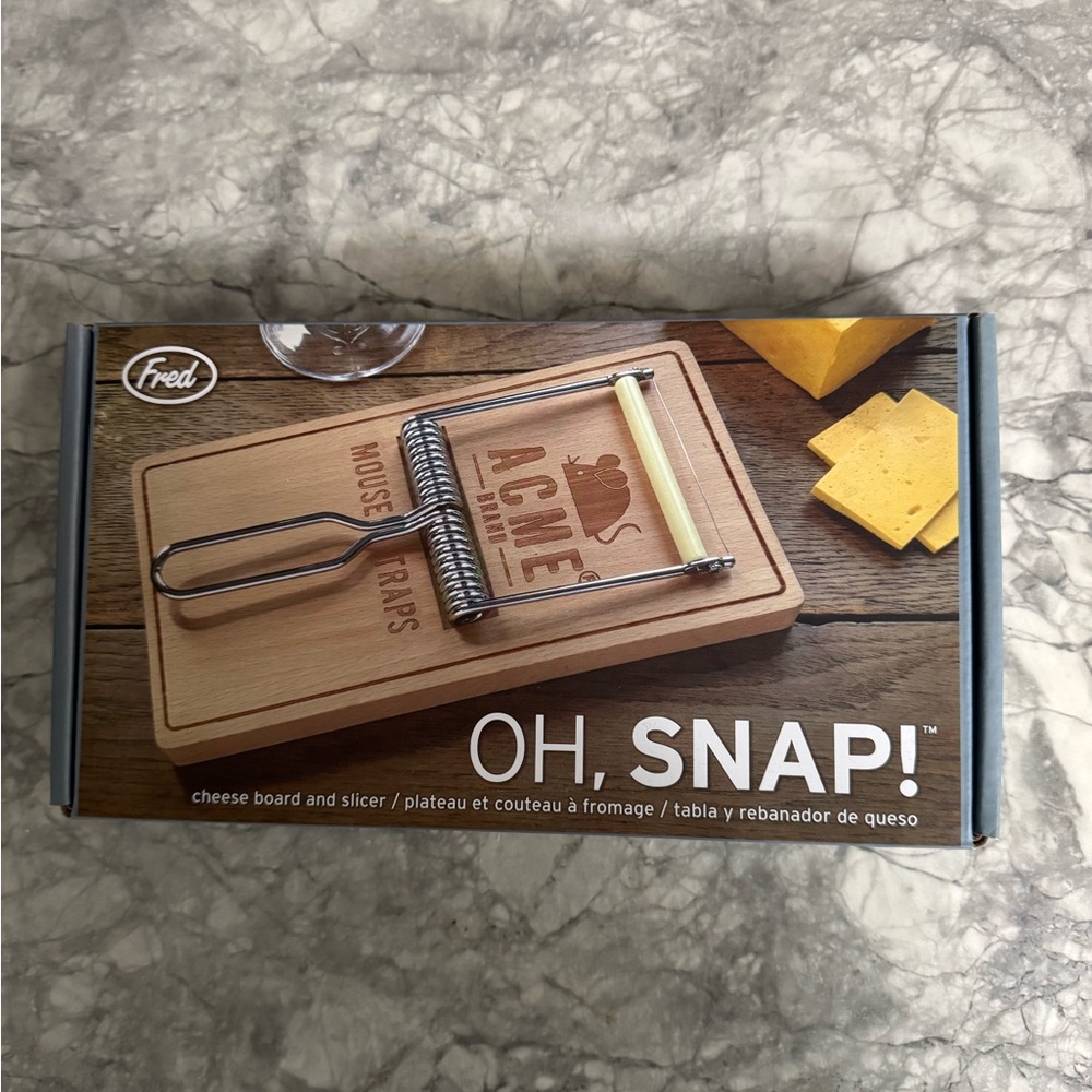 Fred Wooden Cheese Board with Metal Slicer